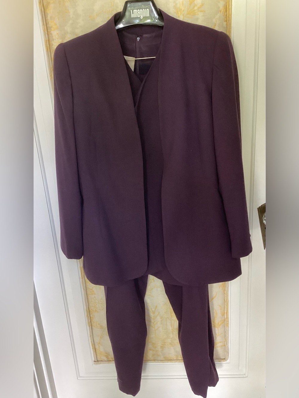 Travilla 3-Piece Eggplant Pantsuit